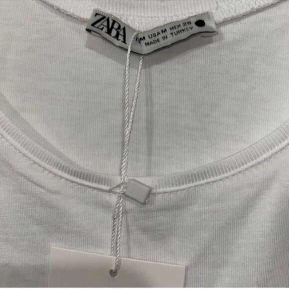Zara White Fringe Sleeveless Cotton
Top (Size Medium) - Picture 6 of 6